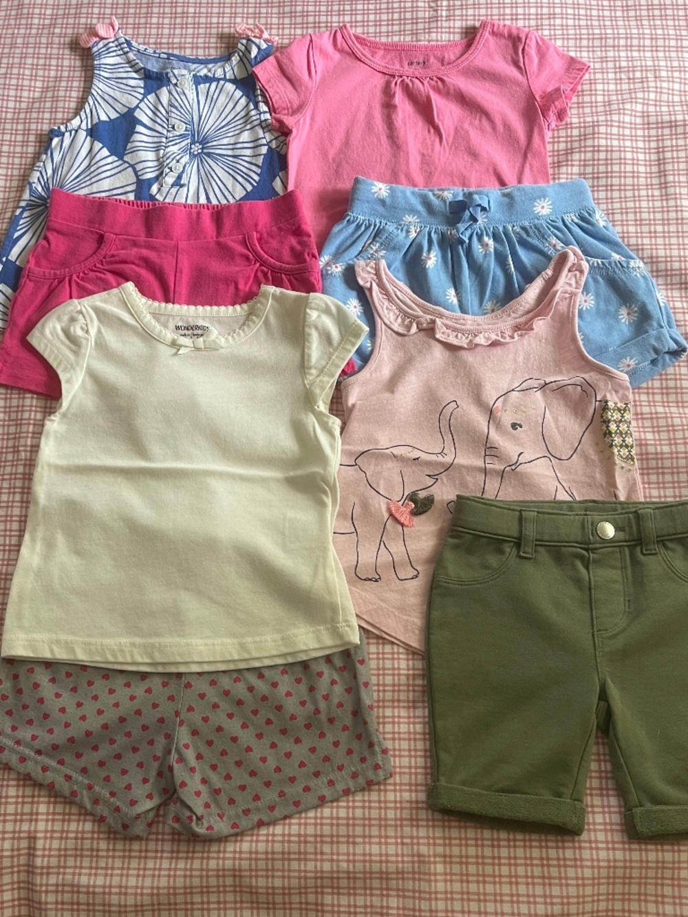 Toddler girls lot summer shorts & tops 8 pcs - 4 outfits